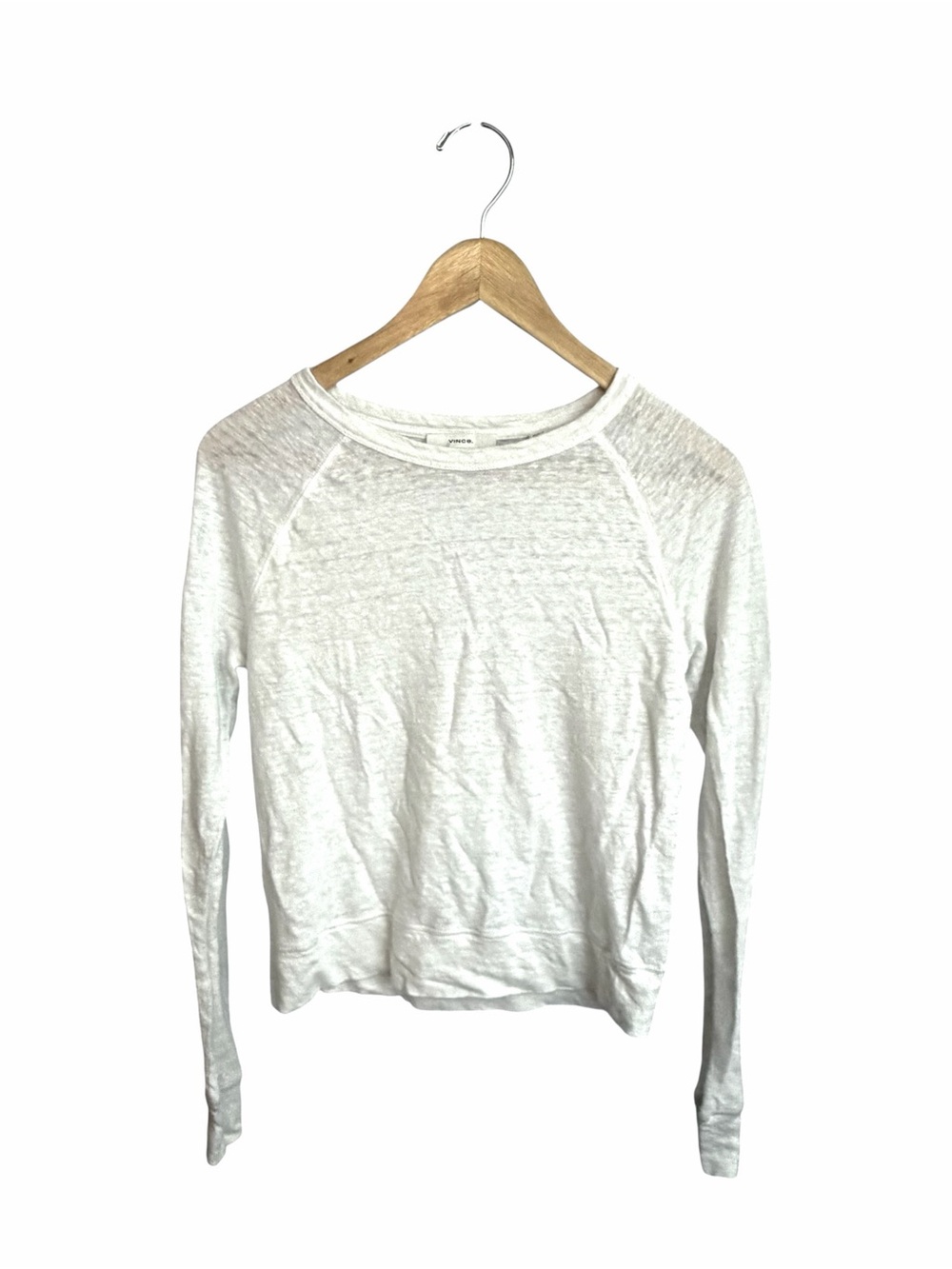 Vince White Scoop Neck Top